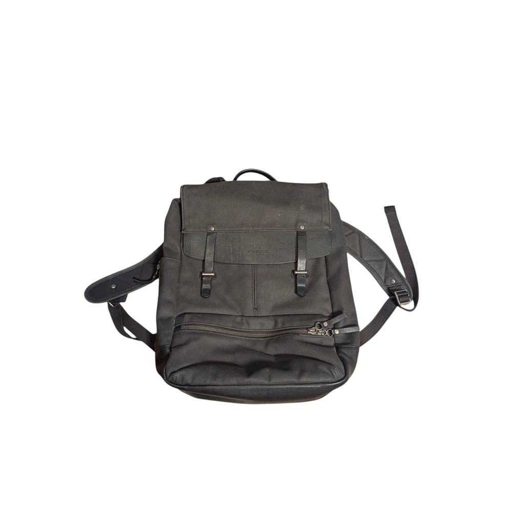 Timbuk2 Distilled Collection Black Canvas Leather Trim Laptop Rucksack Backpack